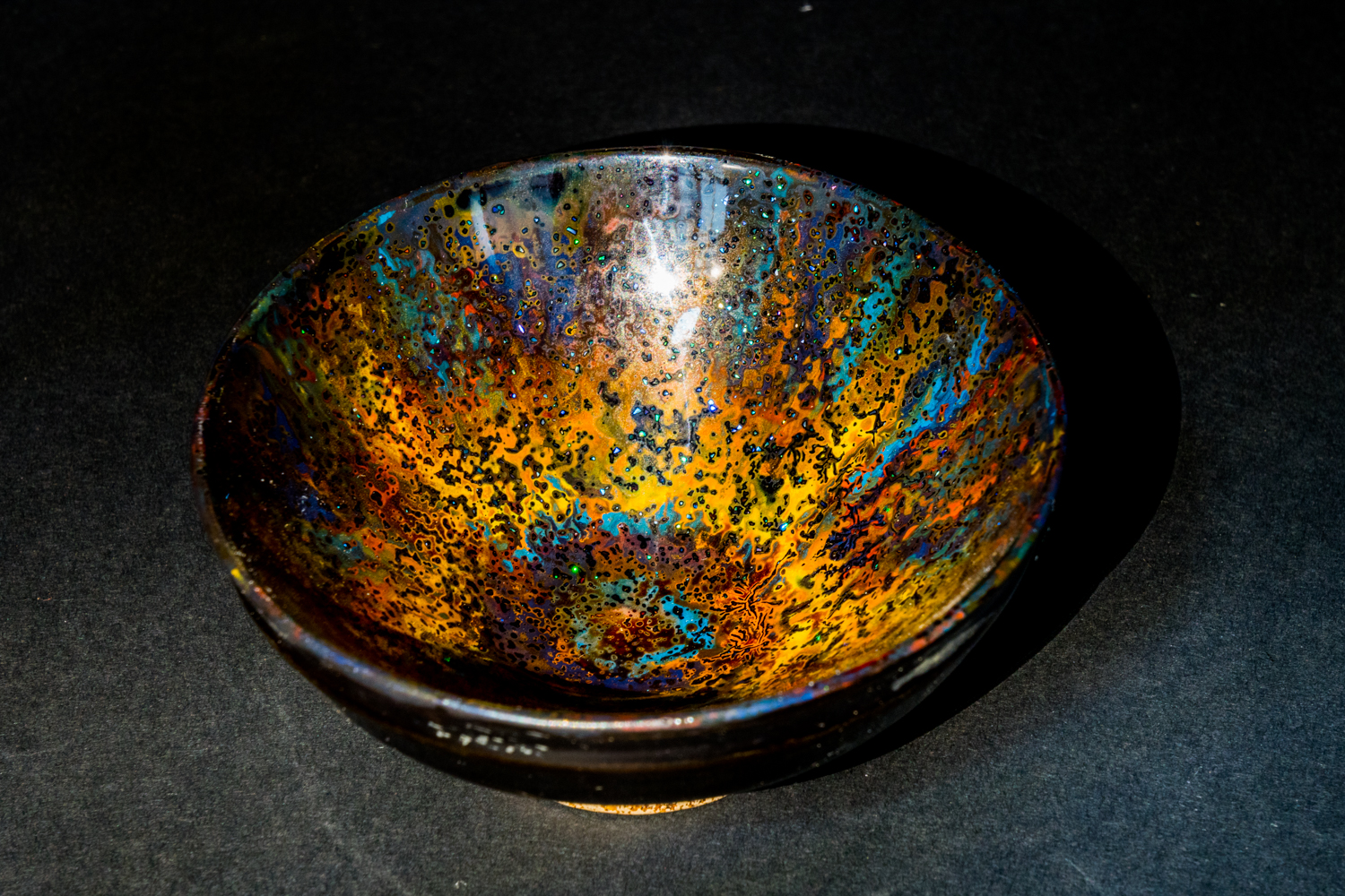 all lacquer core to surface tea bowl